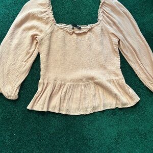 Women's light pink Top with Ruffle Detail